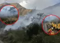 Cusco: Incendio forestal se registra en el sector Pacaymayo Bajo del Parque Arqueolgico Machu Picchu