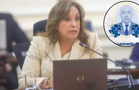 Dina Boluarte lamenta muerte de Zetro Leonardo Purba.