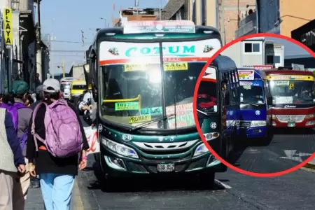 Subiran pasajes de transporte urbano en Arequipa.
