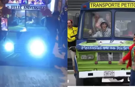 Nios son virales tras desfilar en una antorcha que emulaba al famoso bus 'Petit