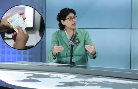 Jefa del RENIEC, Carmen Velarde, advierte cantidad de DNI caducos.