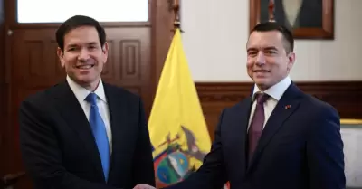 Secretario de Estados Unidos, Marco Rubio en visita oficial a Ecuador.