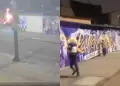 Presuntos hinchas de la 'U' causan pnico en Matute, vandalizando inmediaciones del Alejandro Villanueva