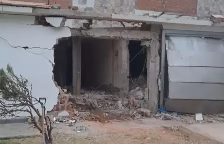 Vivienda afectada por explosin