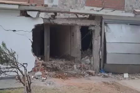 Vivienda afectada por explosin