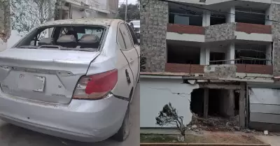 Vivienda afectada por explosin