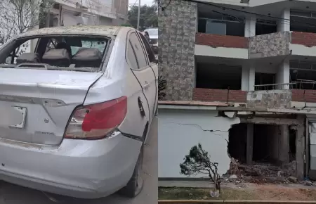Vivienda afectada por explosin