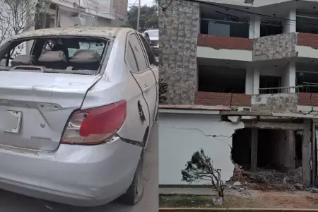 Vivienda afectada por explosin