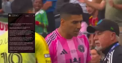 Luis Suárez se disculpa por conducta antideportiva.
