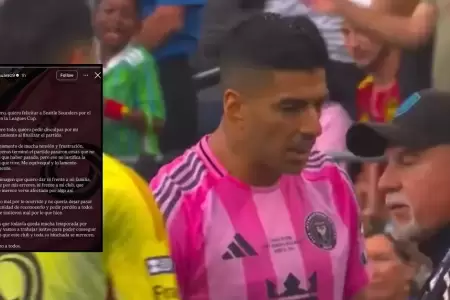 Luis Surez se disculpa por conducta antideportiva.