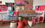Exitosa y Gobierno de Taiwn entregan importante donacin de alimentos a olla comn en Pachacamac