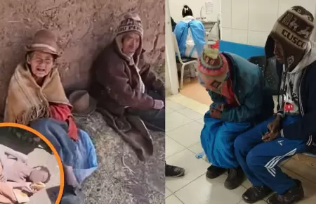 Abuelitos en Puno sobreviven en condiciones infrahumanas con tres hijos con prob