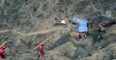 Imgen referencial de rescate de mineros atrapados
