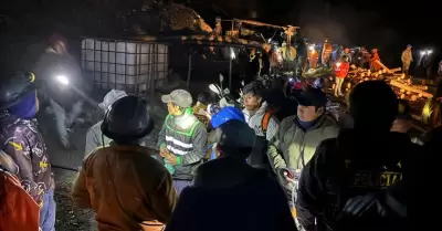 Mineros fueron rescatados tras quedar atrapados