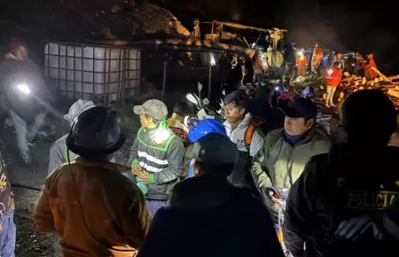 Mineros fueron rescatados tras quedar atrapados