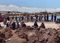 Comuneros bloquean ruta Jauja-Tarma en protesta contra obras en laguna Tragadero