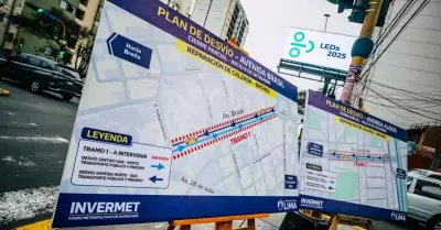 Plan de desvío vehicular.