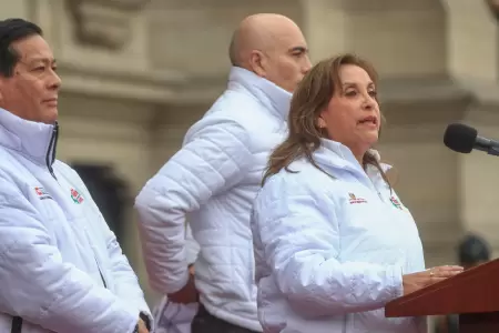 Dina Boluarte durante actividad oficial.