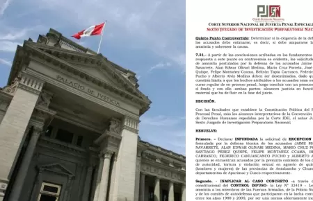 Juez inaplica Ley de Amnista a ocho militares