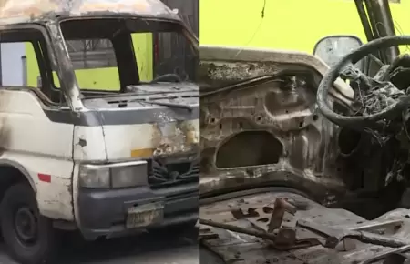 Cercado de Lima: Delincuentes incendian combi por cupos