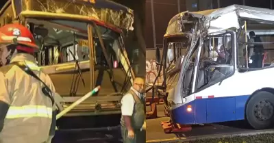 Bus del Corredor Azul sufre accidente y deja a seis heridos