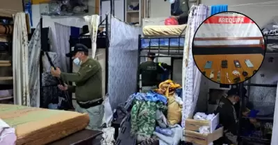 Operativo en penal de Arequipa.