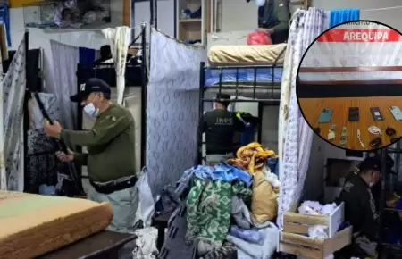 Operativo en penal de Arequipa.