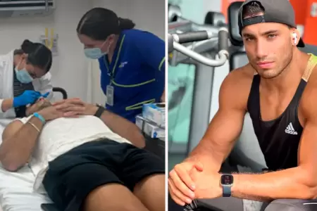 Said Palao fue llevado de emergencia por accidente en el rostro.