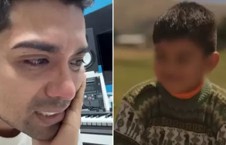 Christian Yaipn llora al ver actuar a su hijo