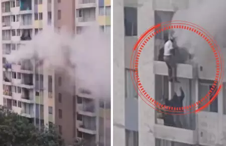 Santa Anita: Incendio en condominio Los Nogales