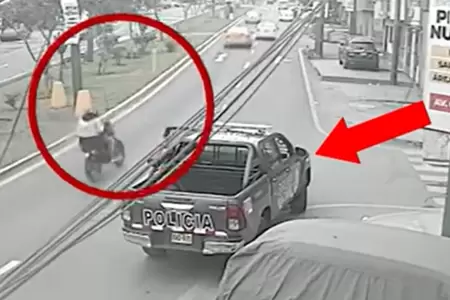 Extorsionadores atacaron local a metros de un patrullero de la PNP.