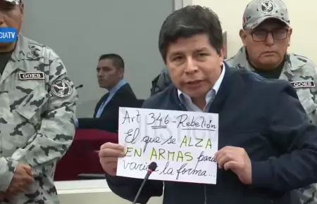 Pedro Castillo exige a la Fiscala mostrar armas que utiliz en golpe de Estado
