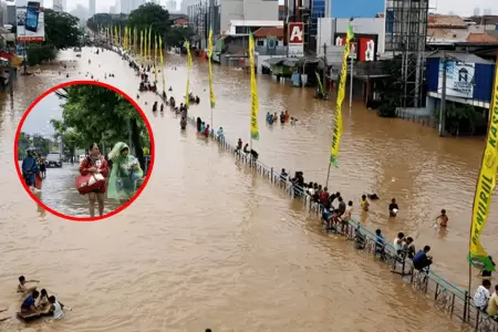 Inundaciones y deslizamiento de tierra azotan Indonesia