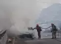 Independencia: Vehculo se incendi en plena va pblica generando caos y trfico