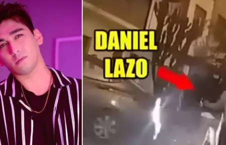 Daniel Lazo en aparente estado de ebriedad