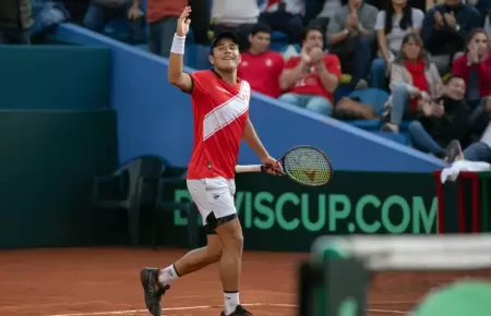 Gonzalo Bueno le dio la ventaja a Per ante Portugal por la Copa Davis.