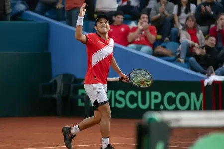 Gonzalo Bueno le dio la ventaja a Per ante Portugal por la Copa Davis.
