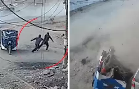 Auto impacta contra mototaxi y los pasajeros se salvan de milagro