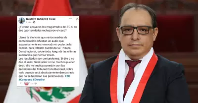 Magistrado del TC se pronuncia por audios atribuidos a Santivez