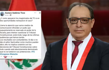 Magistrado del TC se pronuncia por audios atribuidos a Santivez