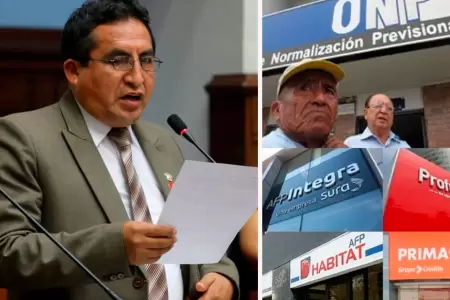 Pariona propone derogar ley de modernizacin de pensiones.