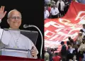 Peruanos llevan banderola al Vaticano para celebrar el cumpleaos del papa Len XIV