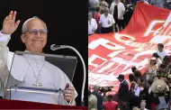 Peruanos llevan banderola al Vaticano para celebrar el cumpleaos del papa Len XIV