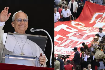 Comitiva peruana lleva banderola a Vaticano por cumpleaos del papa Len XIV