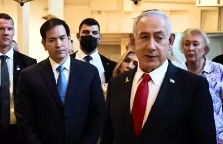 Marco Rubio y Benjamn Netanyahu en Israel