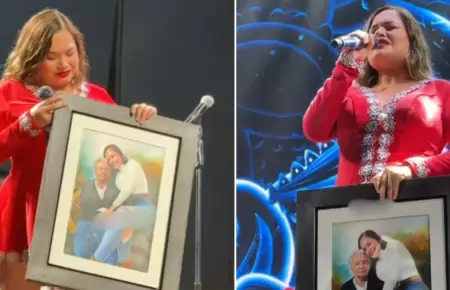 Lesly guila vive emotivo momento en concierto