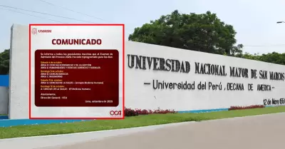 Universidad San Marcos anuncia reprogramacin de examen de admisin