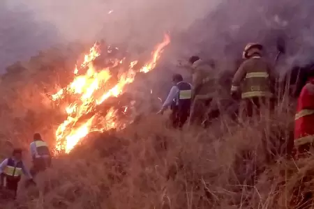 Incendios forestales en Arequipa.