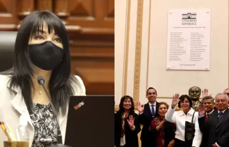 Placa de expresidentes del Congreso no incluye a Mirtha Vsquez