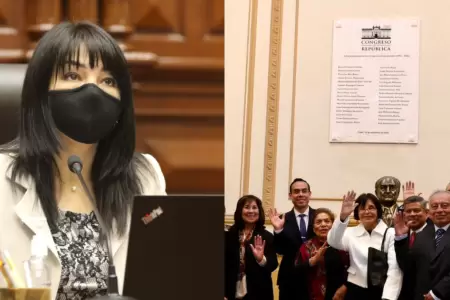 Placa de expresidentes del Congreso no incluye a Mirtha Vsquez